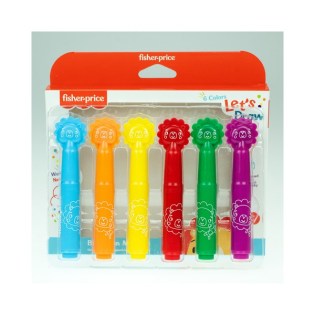 Μαρκαδόροι Lion Fisher Price Ηλικίας 2+ με 6 Χρώματα (321-00008)