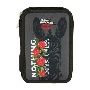 Roze Zebra Κασετίνα No Fear Διπλή Γεμάτη (347-90100)