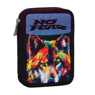 No Fear Κασετίνα Colored Wolf Διπλή Γεμάτη (348-47100)