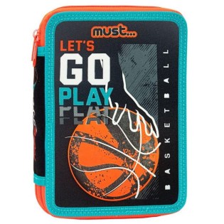 Basketball Κασετίνα Διπλή Γεμάτη Must (585069)