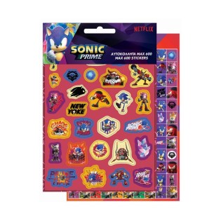Αυτοκόλλητα Gim MAX 600τμχ Sonic Prime (775-40279)