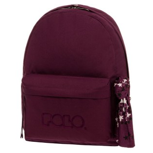 POLO με Μαντήλι Σχολική Τσάντα Μελιτζανί Original Κλασική (9-01-135-4800) 2025
