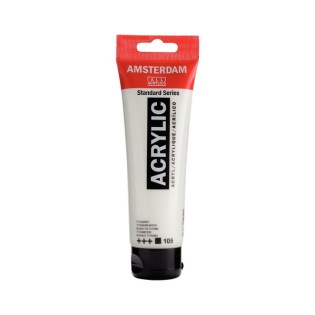 Ακρυλικό Χρώμα Ζωγραφικής TALENS AMSTERDAM 20ML TITANIUM WHITE 105 (17041050)