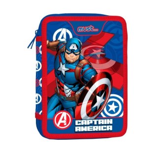 Captain America Κασετίνα Διπλή Γεμάτη Must (506237)
