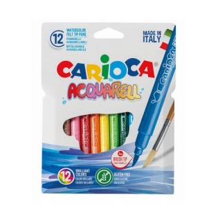 Carioca Acquarell Μαρκαδόροι Ακουαρέλλας 12 Χρώματα