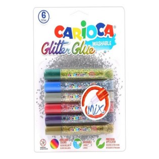 Carioca Κόλλα με Glitter 10.5ml Mix Color 6τμχ (42112)