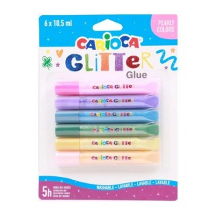 Carioca Κόλλα με Glitter 10.5ml Pearly Color 6τμχ (42113)