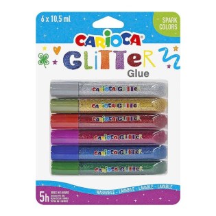 Carioca Κόλλα με Glitter 10.5ml Spark Color 6τμχ (42110)
