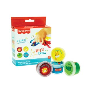 Δακτυλομπογίες Fisher Price Ηλικίας 2+ με 4 Χρώματα (321-00004)