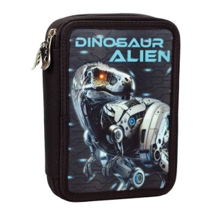 Dinosaur Alien Κασετίνα Back me Up Διπλή Γεμάτη (357-27100)