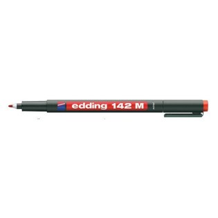 Edding 142M Ανεξίτηλος Μαρκαδόρος με Στρογγυλή Μύτη 1mm Κόκκινο (142m-002)