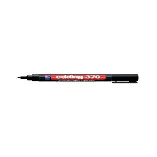 Edding 370 Ανεξίτηλος Μαρκαδόρος Στρογγυλή Μύτη 1mm Μαύρο (370-001)