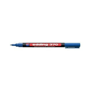 Edding 370 Ανεξίτηλος Μαρκαδόρος Στρογγυλή Μύτη 1mm Μπλε (370-003)