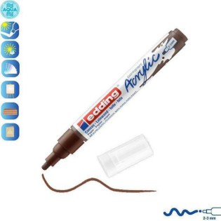 Edding 5100 Ακρυλικός Μαρκαδόρος 2-3mm Chocolate Brown  (01.5100-907)