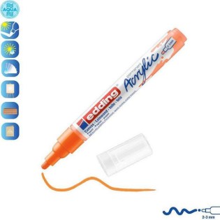 Edding 5100 Ακρυλικός Μαρκαδόρος 2-3mm Fluorescent Orange (01.5100-066)