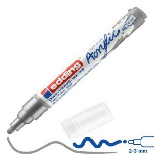 Edding 5100 Ακρυλικός Μαρκαδόρος 2-3mm Silver (01.5100-923)
