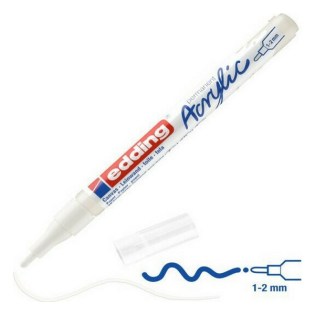 Edding 5300 Ακρυλικός Μαρκαδόρος 1-2mm White (01.5300-922)