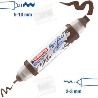Edding 5400 Ακρυλικός Μαρκαδόρος 3D 2-3mm/5-10mm Chocolate Brown (01.5400-907)