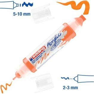 Edding 5400 Ακρυλικός Μαρκαδόρος 3D 2-3mm/5-10mm Fluorescent Orange (01.5400-066)