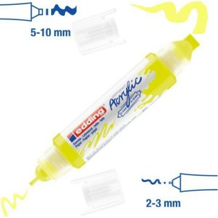 Edding 5400 Ακρυλικός Μαρκαδόρος 3D 2-3mm/5-10mm Fluorescent Yellow (01.5400-065)