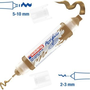 Edding 5400 Ακρυλικός Μαρκαδόρος 3D 2-3mm/5-10mm Gold (01.5400-924)
