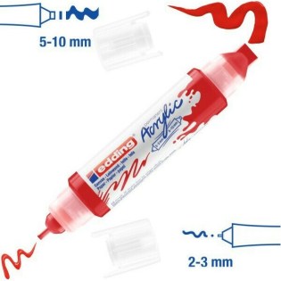 Edding 5400 Ακρυλικός Μαρκαδόρος 3D 2-3mm/5-10mm Traffic Red (01.5400-902)