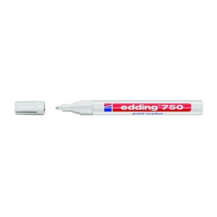 Edding 750 Ανεξίτηλος Μαρκαδόρος Στρογγυλή Μύτη 2-4mm Λευκό (EDD4-750049)
