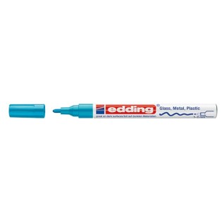 Edding 751 Ανεξίτηλος Μαρκαδόρος Στρογγυλή Μύτη 1-2mm Γαλάζιο (01.751-010)