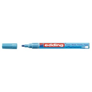 Edding 751 Ανεξίτηλος Μαρκαδόρος Στρογγυλή Μύτη 1-2mm Γαλάζιο Μεταλλικό (01.751-070)