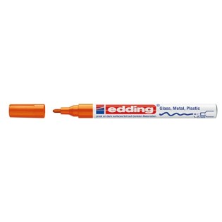 Edding 751 Ανεξίτηλος Μαρκαδόρος Στρογγυλή Μύτη 1-2mm Πορτοκαλί (01.751-006)
