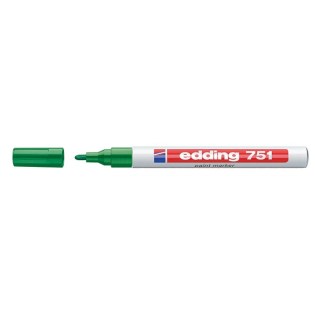 Edding 751 Ανεξίτηλος Μαρκαδόρος Στρογγυλή Μύτη 1-2mm Πράσινο (01.751-004)