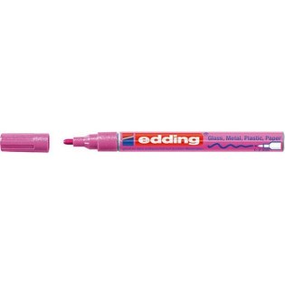 Edding 751 Ανεξίτηλος Μαρκαδόρος Στρογγυλή Μύτη 1-2mm Ροζ Μεταλλικό (01.751-079)