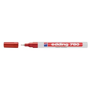 Edding 780 Ανεξίτηλος Μαρκαδόρος Στρογγυλή Μύτη 0.8mm Κόκκινο (01.780-002)