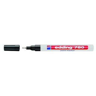 Edding 780 Ανεξίτηλος Μαρκαδόρος Στρογγυλή Μύτη 0.8mm Μαύρο (01.780-001)