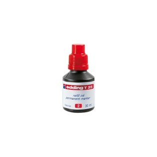 Edding T25 Ανεξίτηλο Μελάνι Κόκκινο 30ml (T25-001)