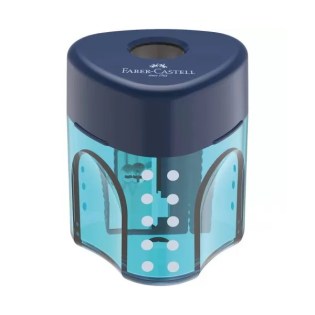 Faber Castell Ξύστρα Μονή Βαρελάκι Τριγωνική Mini Grip Μπλε (183405)
