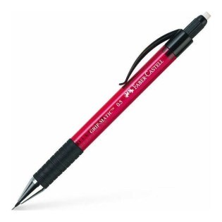 Faber Castell Μηχανικό Μολύβι για Σχέδιο με Γόμα Grip Matic 0.5mm Red (137521)