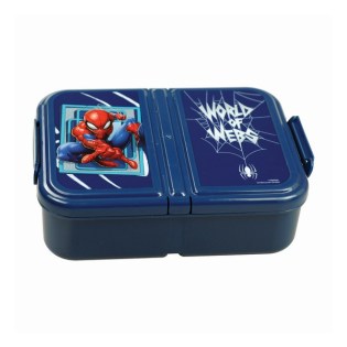Φαγητοδοχείο Πλαστικό Gim με 3 Χωρίσματα Spiderman (557-00262)