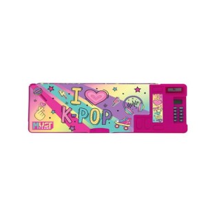 Κασετίνα Retro I Love K Pop με Μαγνητικό Κούμπωμα 26x9x3.2cm Must (586132)