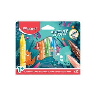 Κηρομπογίες Maped Wax Max Jungle Fever Χοντρές 12 Χρώματα (861400)