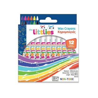 Κηρομπογίες The Littlies Λεπτές 12 Χρώματα (646035)