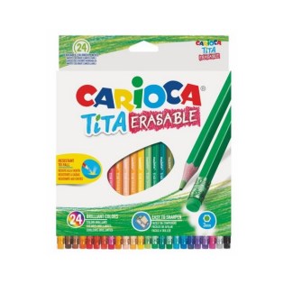 Ξυλομπογιές Carioca Tita 12 Xρωμάτων με Γόμα (42897)