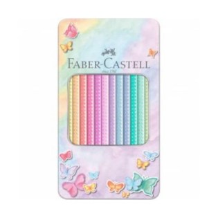 Ξυλομπογιές Faber Castell Sparkle Pastel 12 Χρωμάτων (Μεταλλική Κασετίνα) (201910)