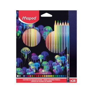 Ξυλομπογιές Maped Color Peps Deep Sea 24 Χρώματα (831705)