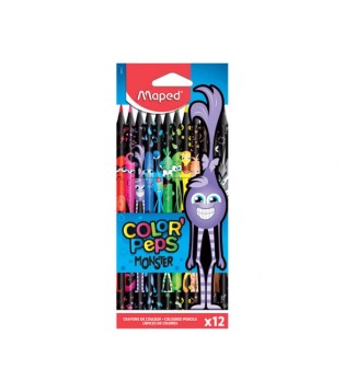 Ξυλομπογιές Maped Color Peps Τερατάκια 12 Χρώματα (862612)