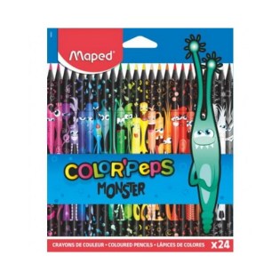 Ξυλομπογιές Maped Color Peps Τερατάκια 24 Χρώματα (862624)