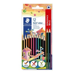 Ξυλομπογιές Staedtler Wopex 12+2 Δώρο Χρώματα (STAE185C12P)