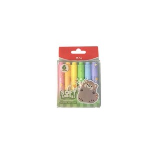 M&G Σετ Μίνι Υπογραμμιστές Soft Animals 6 Τμχ (AHM29673)