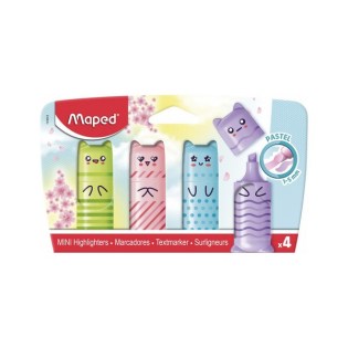Maped Pocket Mini Pastel Υπογραμμιστής σε Blister 4 Χρώματα (743604)