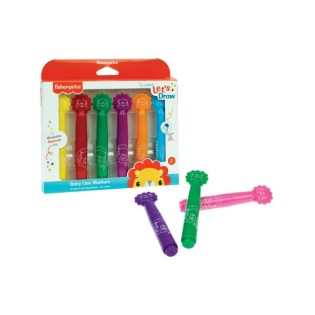 Μαρκαδόροι Lion Fisher Price Ηλικίας 2+ με 6 Χρώματα (321-00008)